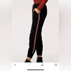 Aritzia buffon pants red stripe.